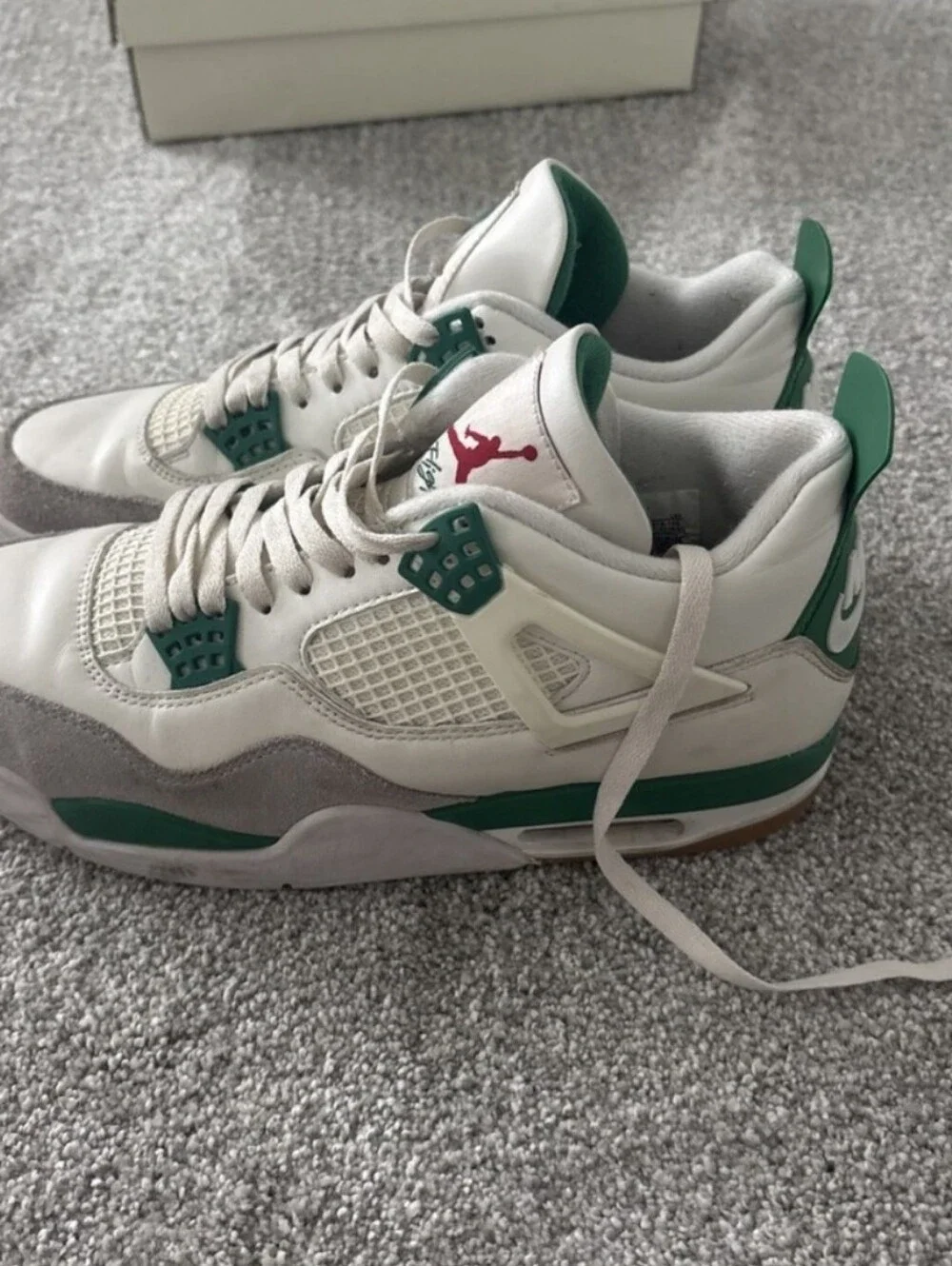 Nike Air Jordan 4 Retro White and Green